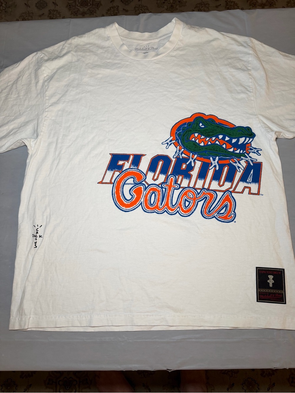 Mitchell & Ness Cactus Jack Travis Scott White Florida Gators Graphic Tee